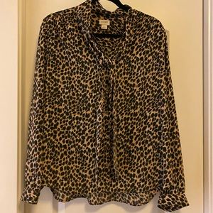 J.Crew Leopard Blouse